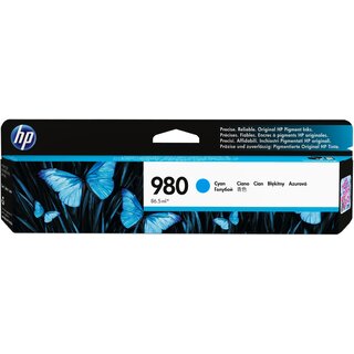 Tintenpatrone HP D8J07A - 980A, Inhalt: 86,5 ml, cyan