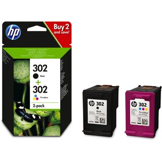 Tinte HP X4D37AE 302 Multipack 4-Farbig