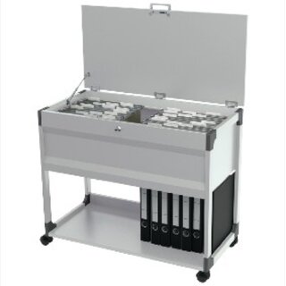 Hängewagen SYSTEM 100 MULTI TOP, A4/Folio/Foolscap, grau
