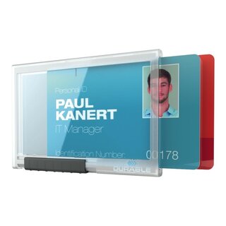 Namensschild Durable Pushbox 8921, für 2 Ausweise, 54 x...