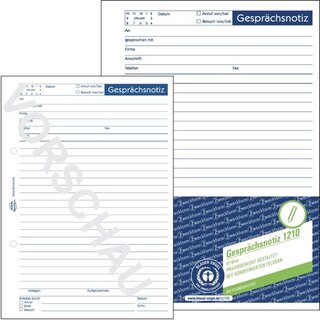 Gesprchsnotizen Avery Zweckform 1210, vorgelocht, A5, wei, 50 Bl