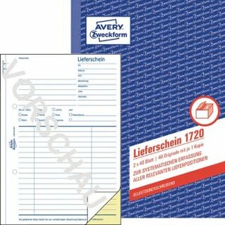 Lieferschein, Kart., A5h, sd, 1./2.Bl.bedr., 2x40Bl.