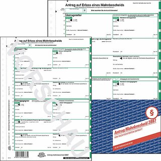 Avery Zweckform 2887 Mahnbescheid, fr maschinelles Mahnverfahren, A4, 1 Satz