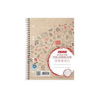 Collegeblock Herlitz 100050114, A5, kariert, 70g, 4fach gelocht, 80Bl