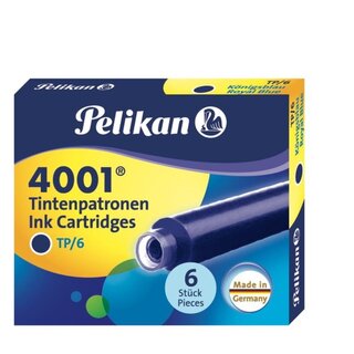 Tintenpatronen Pelikan 4001 301176, Standardpatronen, knigsblau, 6 Stck