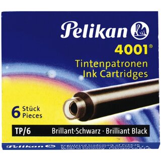 Tintenpatronen Pelikan 4001 301218, Standardpatronen, schwarz, 6 Stück