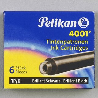 Tintenpatronen Pelikan 4001 301218, Standardpatronen, schwarz, 6 Stck