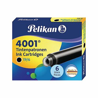 Tintenpatronen Pelikan 4001 301218, Standardpatronen, schwarz, 6 Stck