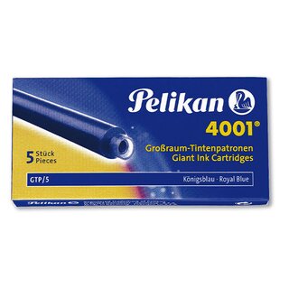 Tintenpatronen Pelikan 4001 310748, GTP/5, Groraumpatronen, knigsblau, 5 Stck