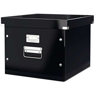Archivbox Click & Store WOW, mit Deckel, A4, 35,7x36,7x28,5cm, schwarz