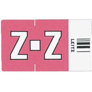 Buchstabensignal Leitz 6635/1, Orgacolor, Buchstabe Z, rosa, 250 Stck