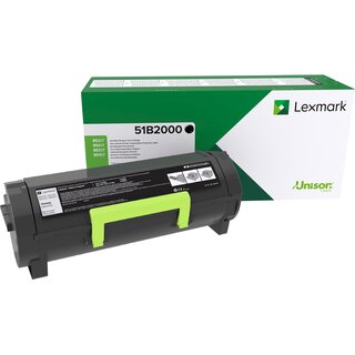 Toner Lexmark 51B2000, Reichweite: 2.500 Seiten, schwarz