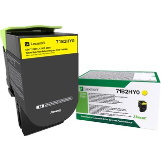 Rckgabetoner Lexmark 71B2HY0, Reichweite: 3.500 Seiten, gelb