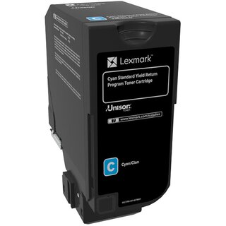 Toner Lexmark 74C2SC0, Reichweite: 7.000 Seiten, cyan