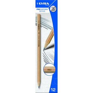 Bleistift Lyra 2511 Naturaoffice, Hrtegrad: HB, natur, 12 Stck