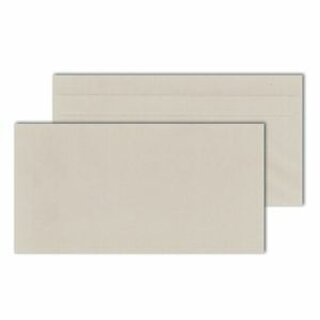Briefumschlag, o.Fe., sk, Kompaktbriefumschlag, 235 x 125 mm, 75 g/m, RC, grau