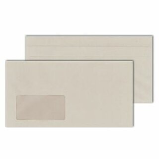 Briefumschlag, mit Fenster, sk, Kompaktbriefumschlag, 235x125mm, 75 g/m, RC, grau