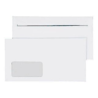 Briefumschlag, mit Fenster, selbstklebend, Kompaktbriefumschlag, 235x125mm, 75 g/m, wei