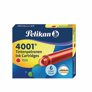 Tinte Pelikan 4001 301192, Inhalt: 30ml, rot, 6 Stck