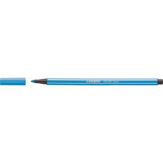 STABILO Faserschreiber Pen 68/031, Einweg, farbintensiv, M / 1 mm, neonblau