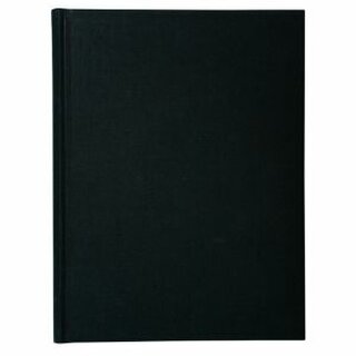 Geschäftsbuch, kariert 5 mm, A4, 110 g/m², Einband: schwarz, 150Bl.