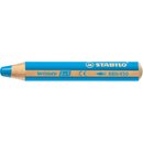 Farbstift woody 3 in 1, Minen-: 10 mm, Schreibf.: cyanblau