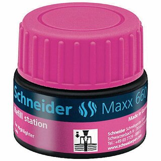 Nachflltinte Schneider Maxx 660, fr Textmarker Job 150, Inhalt: 30ml, rosa