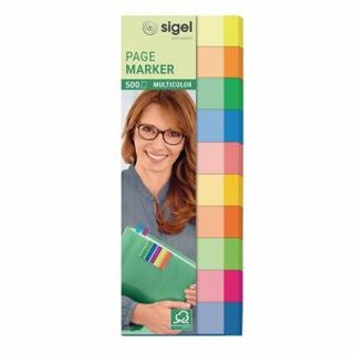 Haftmarker Sigel HN682, 10-farbig, 50 x 150mm, sortiert, 10 Stck