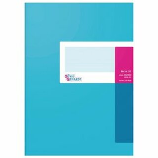 Geschäftsbuch, Glanzkarton, kariert, A4, Einband: blau, 40 Blatt