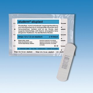 Pflaster aluplast, elastisch, 1,9 x 7,2 cm, weiß