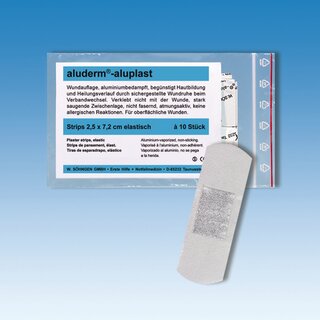 Pflaster aluplast, elastisch, 2,5 x 7,2 cm, weiß
