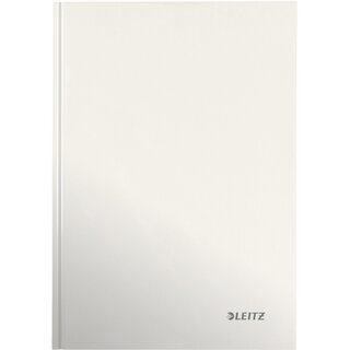 Notizbuch Leitz 4626 Wow, A4, kariert, glnzend laminiert, 80 Blatt, perlwei