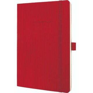 Sigel Notizbuch Conceptum Softcover rot 135x210x14mm kariert