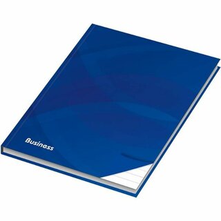 Geschäftsbuch, liniert, A4, Einband: schwarz/blau, 96 Blatt