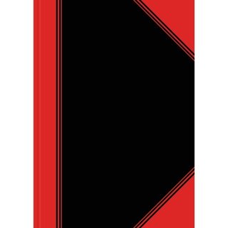 Geschäftsbuch, kariert, A4, Einband: schwarz/rot, 96 Blatt