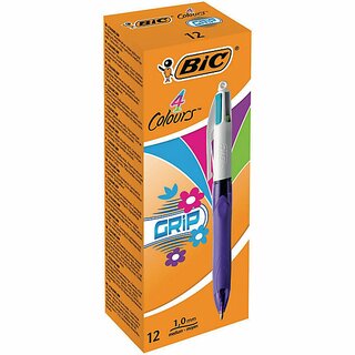 BIC 4 Colours Grip Fun Pro Druckkugelschreiber 8922901, mehrfarbig