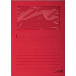 Sichtmappe Forever®, Karton (RC), 120 g/m², A4, 22 x 31 cm, rot