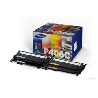 Toner Samsung CLT-P406C/ELS, 1 x schwarz, 1 x cyan, 1 x magenta, 1 x gelb