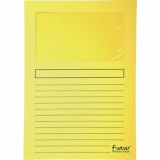 Sichtmappe Forever®, Karton (RC), 120 g/m², A4, 22 x 31 cm, gelb