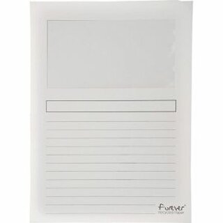 Sichtmappe Forever®, Karton (RC), 120 g/m², A4, 22 x 31 cm, weiß