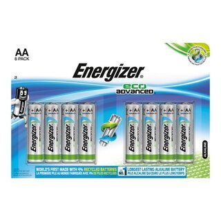 Batterie Energizer 638900, Mignon, LR06/AA, 1,5 Volt, ECO, 8 Stck