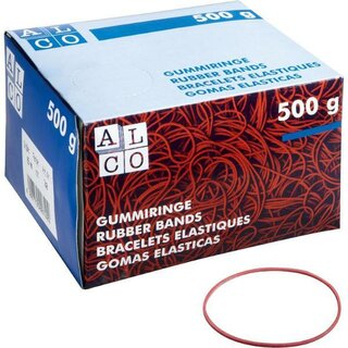 Gummiringe Alco 740, Durchmesser: 65mm, rot, 500g