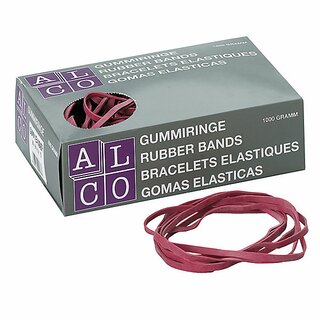 Gummibnder Alco 759, Durchmesser: 65mm, Mae: 100 x 5mm, rot, 1000g