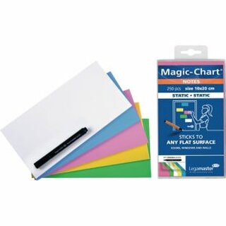 Magic Chart Notes Legamaster 159494, elektrostatisch haftend, 10x20cm sort 250St