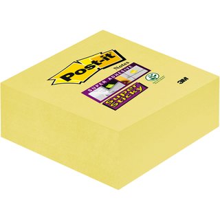 Haftnotizwürfel Super Sticky, 76 x 76 mm, gelb, 270 Blatt