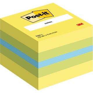 Haftnotiz-Wrfel 3M Post-it Mini 2051L, 51x51mm, 400 Blatt, limone