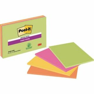 Haftnotizen Post-it Super Sticky Meeting Notes 6445-4SS, 152 x 101mm, 4 Stück