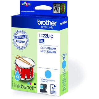 Tintenpatrone Brother LC-22UC, Reichweite: 1.200 Seiten,...