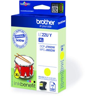 Tintenpatrone Brother LC-22UY, Reichweite: 1.200 Seiten,...