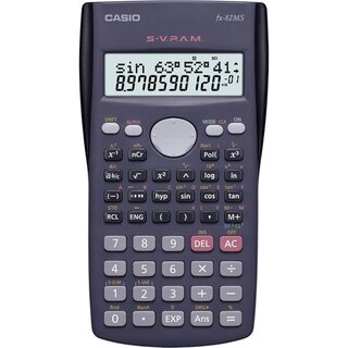 Taschenrechner Casio FX-82MS, 10 / +2stellig, Batteriebetrieb, grau